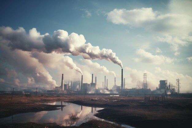 Impacto industrial La contaminación global se revela en las sombras de las chimeneas
