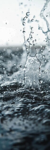 Impacto de salpicaduras de agua en el fondo de la pared IA generativa