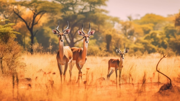 Impala em savana