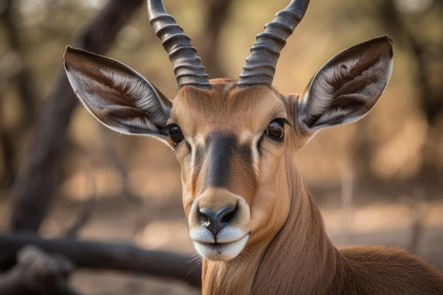 Impala ram com chifres curvados