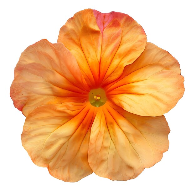 Impatiens Flor con color naranja y bicolor la flor Clipart aislado en blanco BG Natural