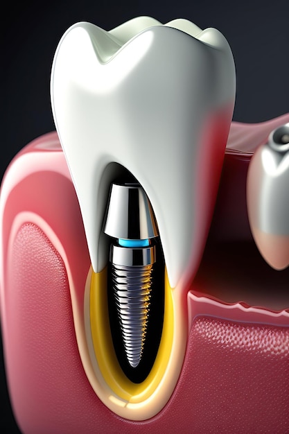 Implante dental diente postizo
