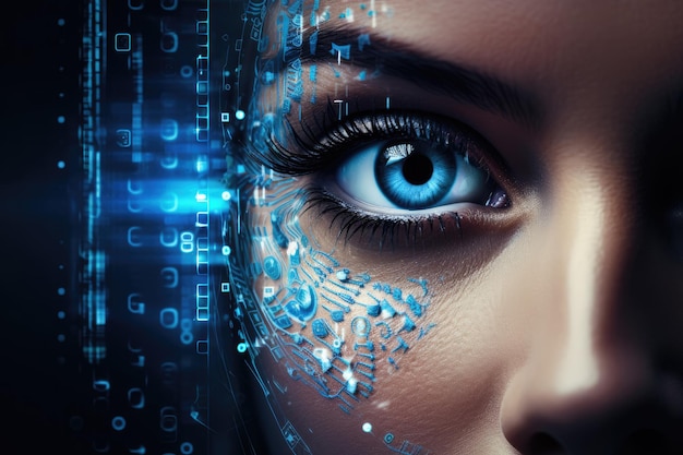 Implante ocular tecnológico no ciberespaço