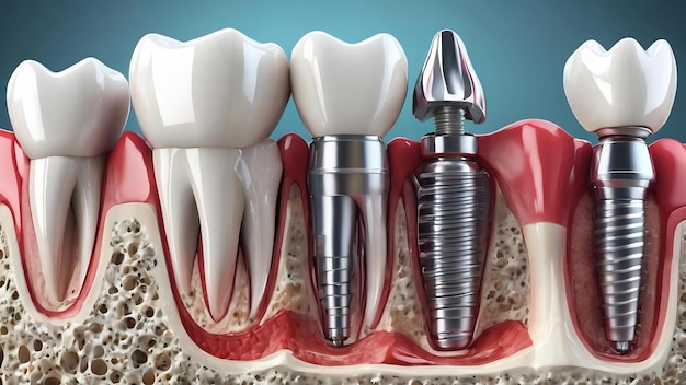 Implantes dentales cirugía concepto pluma herramienta creada ruta de recorte incluido en jpeg fácil de compuesto