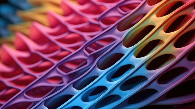 impresión 3d estructuras complejas materiales innovadores fondo de color sólido