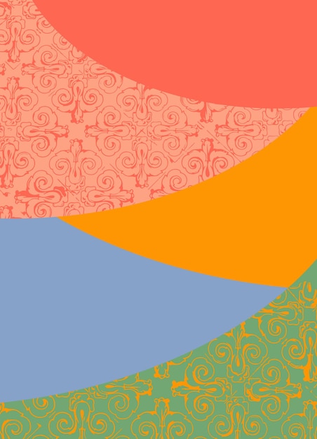 Impresión abstracta de mediados de siglo, arte pintado, decoración de sala de estar, campo de color, arte moderno modernista