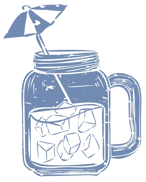 Impresión de bebidas azul Png transparente