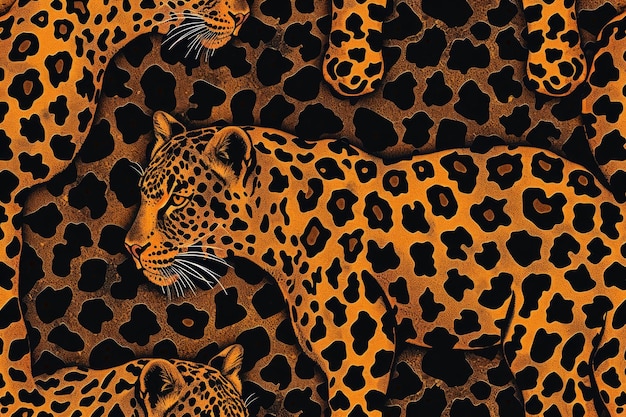 Impresión con patrón de textura de piel de leopardo