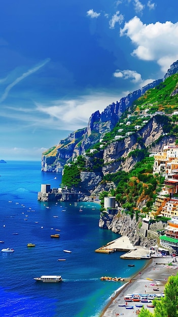 Foto la impresionante belleza de la costa de amalfi