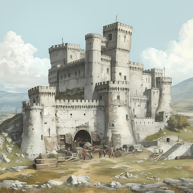 Impresionante castillo medieval perfecto para temas de historia, fantasía y aventura