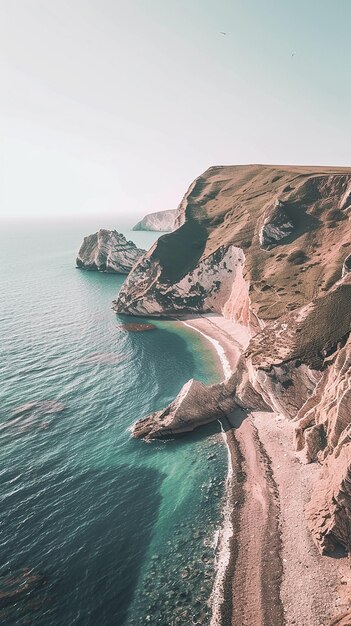 Foto la impresionante costa de la costa jurásica