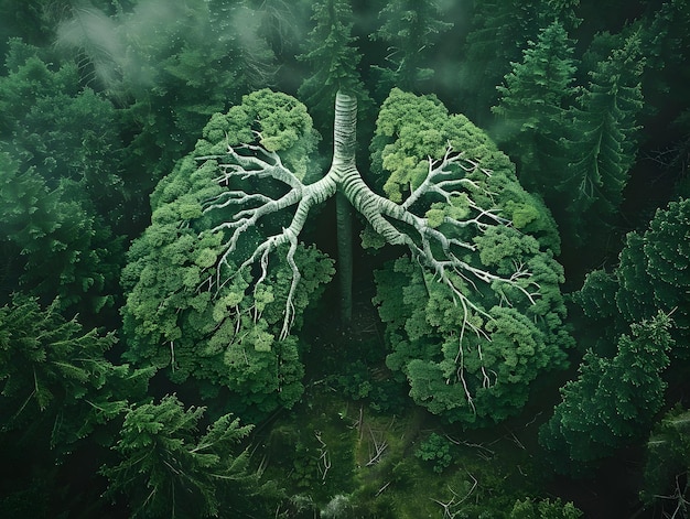 Una impresionante escultura forestal que simboliza los pulmones de nuestra Tierra