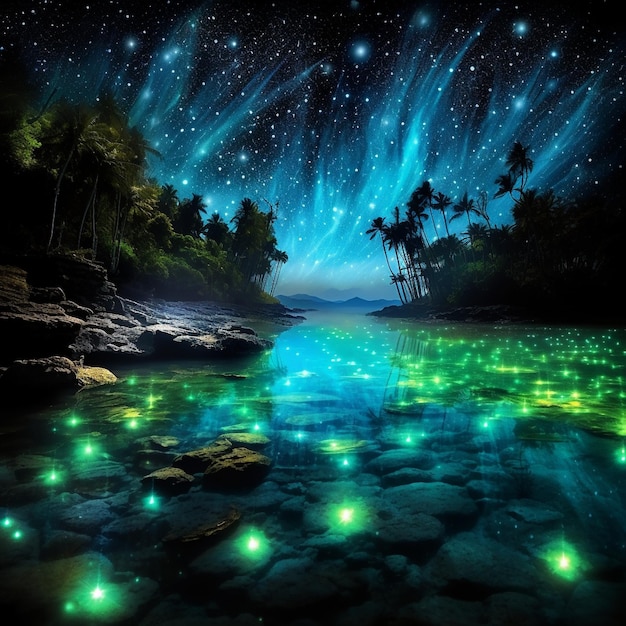 Impresionante fondo de pantalla Laguna luminosa