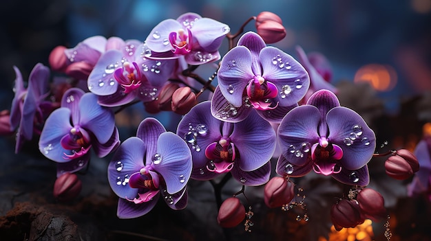 Impresionante foto de flores de orquídeas