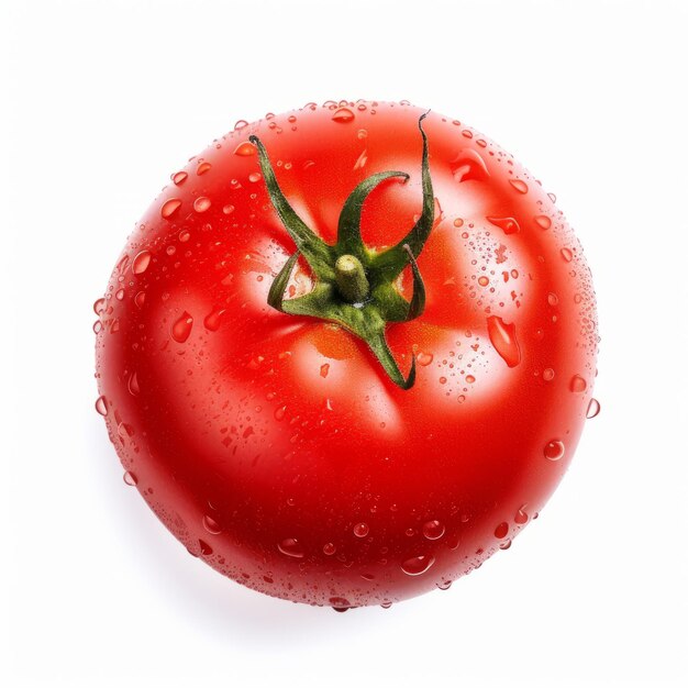 Foto impresionante fotografía aérea de un tomate fresco, una fiesta para los ojos y la paleta