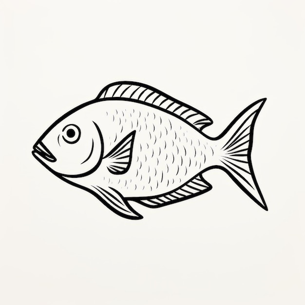 Foto una impresionante ilustración de peces sobre un fondo blanco