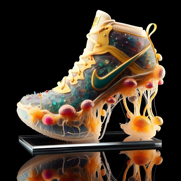 Foto una impresionante interpretación de las zapatillas de zapatillas de tacón alto extremas sexy