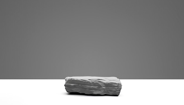 Foto impresionante maqueta de podio de piedra de roca muestre su producto en una presentación abstracta exhibición vacía