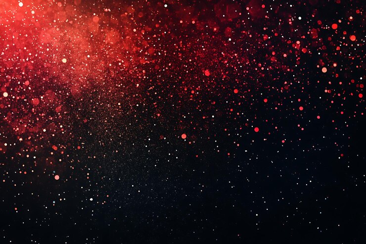 Impresionante noche estrellada roja y negra Contexto abstracto