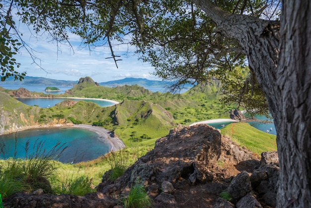 Foto el impresionante paisaje de la isla padar
