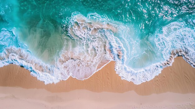 Impresionante paisaje de playa con aguas turquesas y arena blanca el lugar perfecto para relajarse y disfrutar de la belleza de la naturaleza