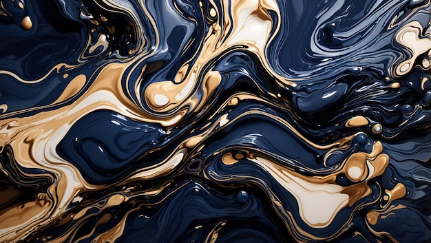 Un impresionante papel tapiz de fondo de diseño abstracto de color azul marino líquido