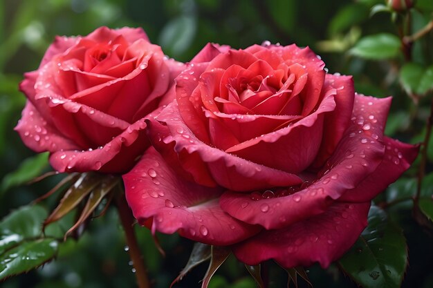 Un impresionante primer plano en HD de una vibrante rosa en plena floración