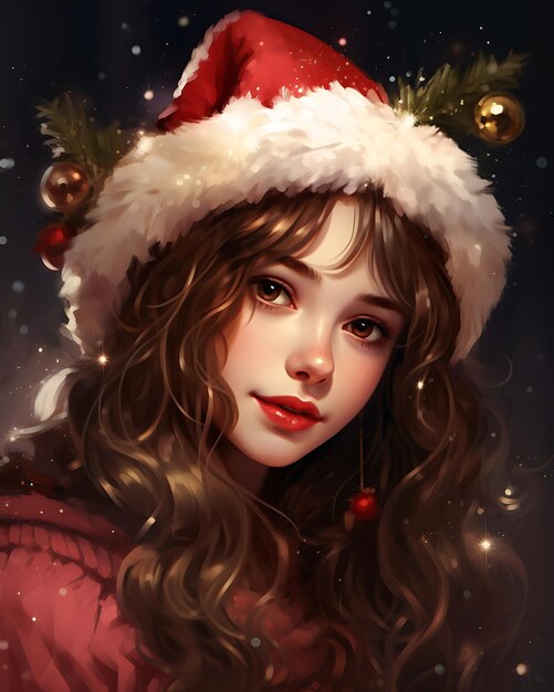 El impresionante retrato de la chica de Navidad