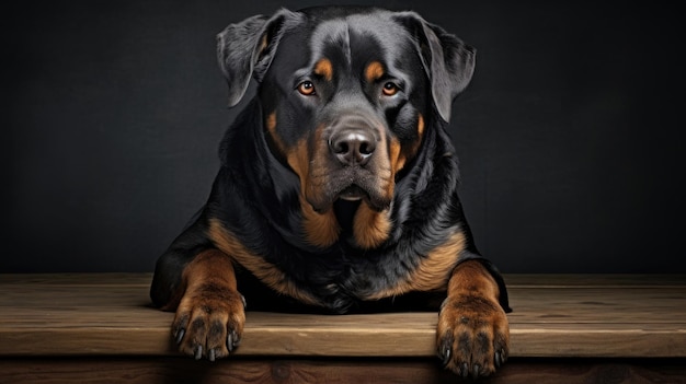 Impresionante Rottweiler que capta la atención por su imponente estatura