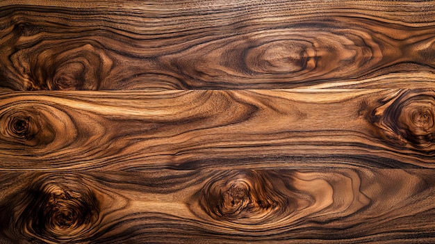 Impresionante textura de grano de madera oscura ricos en tonos marrones y negros nudos y remolinos