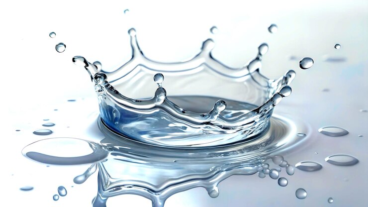 Una impresionante toma macro de una salpicadura de agua que crea un hermoso efecto corona