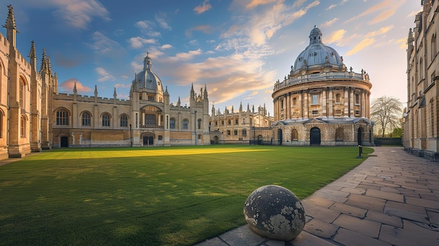 Foto impresionante toma vertical de la cámara radcliffe en oxford, inglaterra