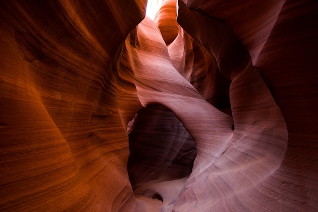 Foto impresionante vista de antelope slot canyon