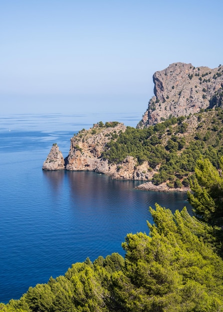 Impresionante vista de la hermosa bahía de Mallorca Mallorca Mar Mediterráneo Islas Baleares