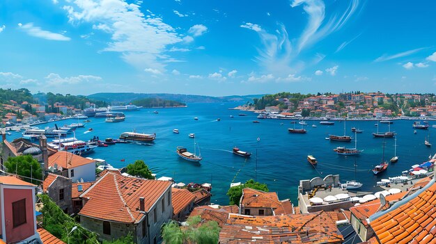 Impresionante vista del Mar Mediterráneo en Turquía El agua es cristalina y el cielo es de un azul profundo