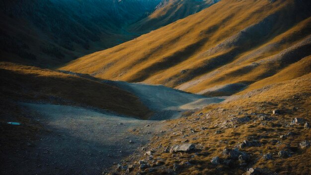 Foto impresionante vista con la montaña