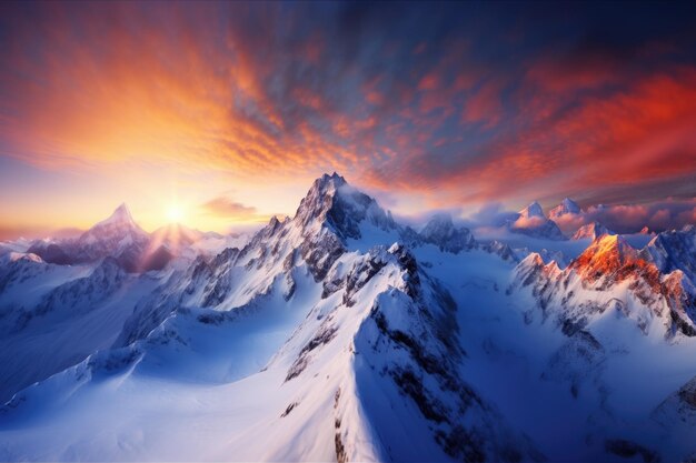 Impresionante vista sobre pendientes escarpadas en un día de invierno Lugar lugar estación de esquí Ischgl Samnaun