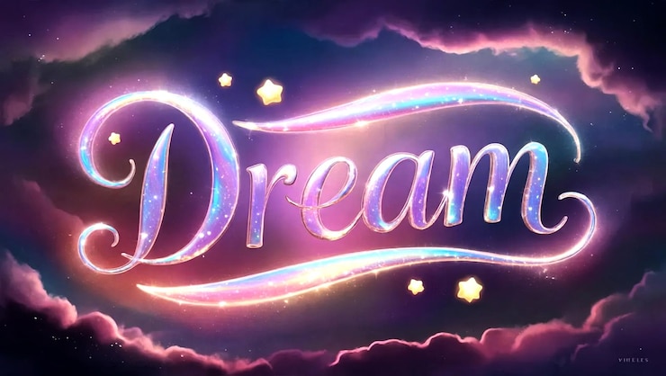 Foto impresionantes efectos de texto en negrita de la palabra dream diseños dinámicos y llamativos