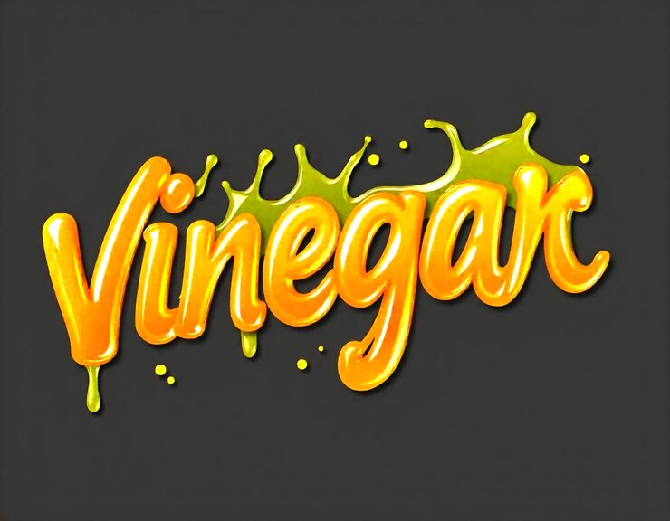 Foto impresionantes efectos de texto en negrita de la palabra vinegar diseños dinámicos y llamativos
