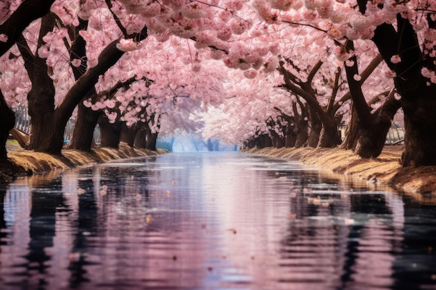 Foto las impresionantes flores de cerezo un espectáculo cautivador en ar 32