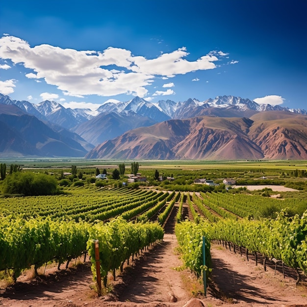 Foto los impresionantes paisajes de mendoza, américa del sur