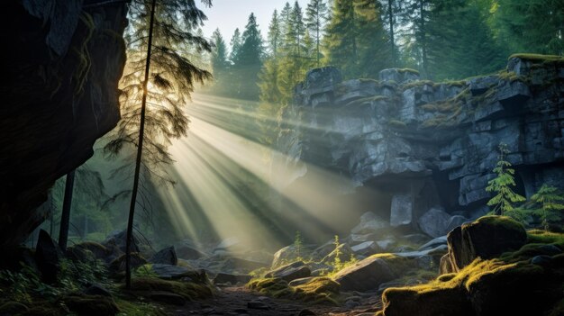 Impresionantes rayos de luz en majestuosas cuevas Una impresionante colección de fotografías de la naturaleza