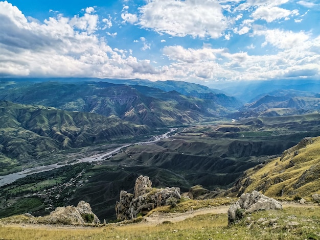 Impresionantes vistas a la montaña en Daguestán Cáucaso Rusia 2021