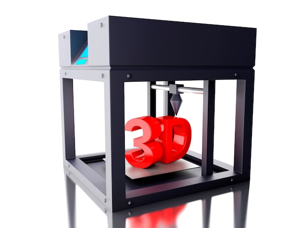 Impresora 3D tridimensional.