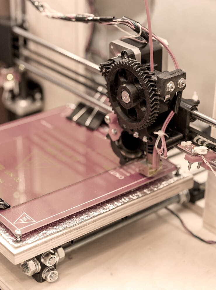 Foto impresora tridimensional electrónica moderna de fabricación propia d
