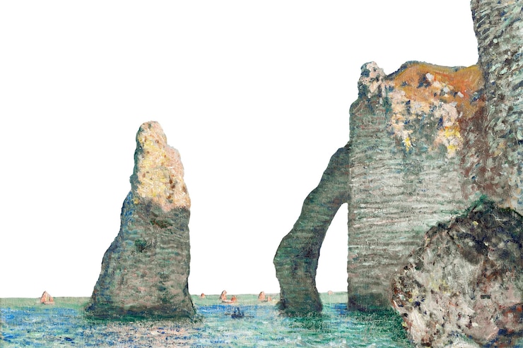 Foto impressão das falésias de etretat