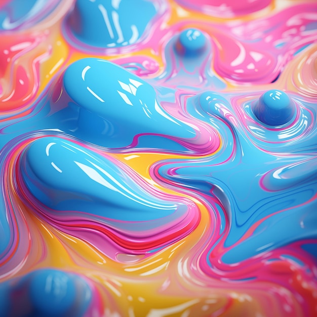 Impressão de banner de sublimação acrílica com textura de fundo líquido abstrato colorido