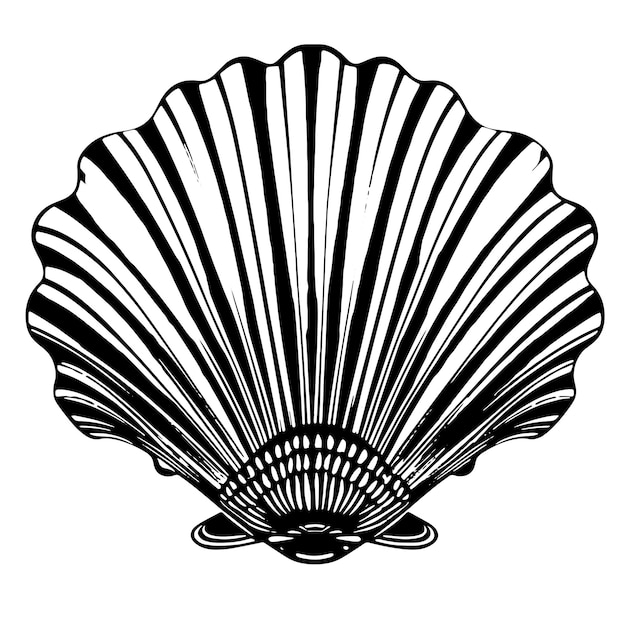 Foto impressão de tatuagem de logotipo da concha de mexilhão