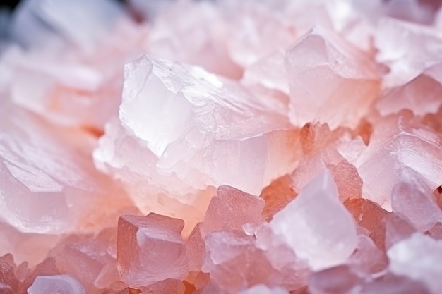 Impressionante close-up revelando a beleza encantadora do sal cristalizado uma macro hipnotizante