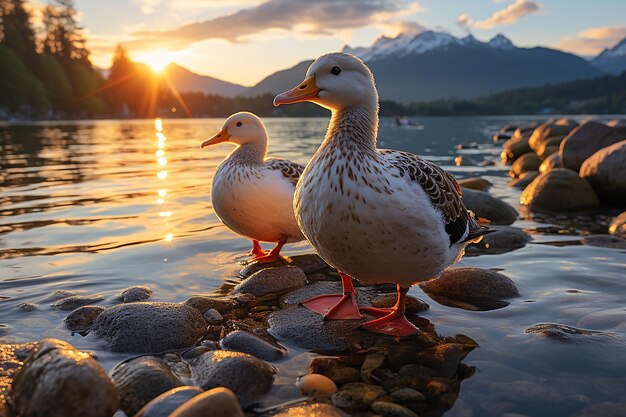 Foto impressionante nascer do sol de verão em eibsee beleza da natureza